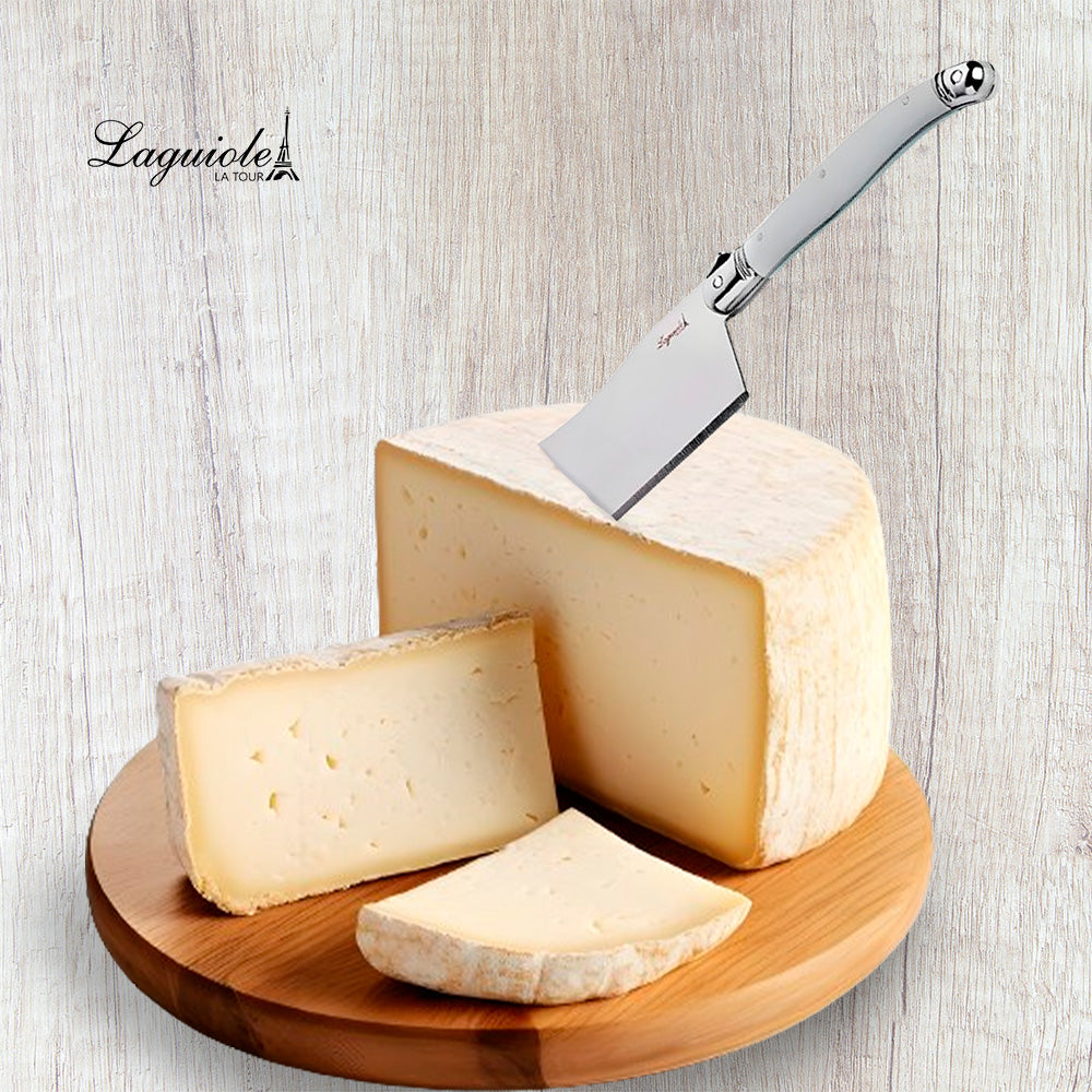 Conjunto De 3 Facas De Luxo Para Queijo Em Bandeja De Madeira, Branco