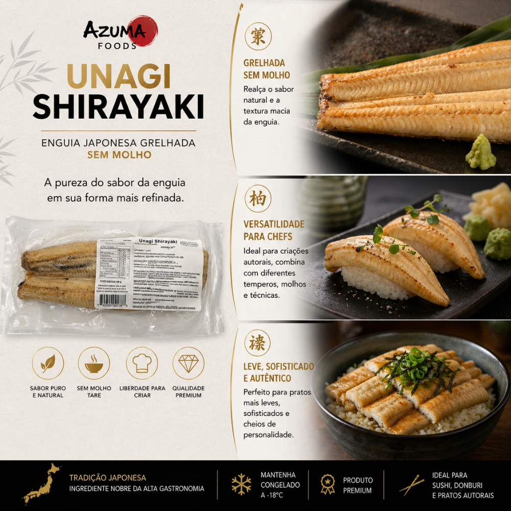 Unagi Shirayaki Azuma Foods – Enguia Japonesa Grelhada sem Molho