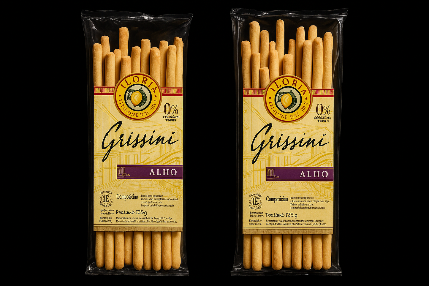 Grissini Alho 120Gr Caixa Com 15 Unidades