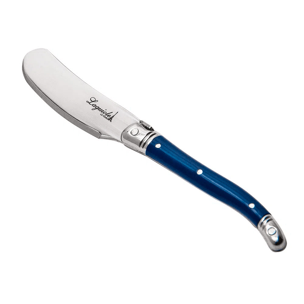 Conjunto De 4 Facas De Luxo Para Manteiga Em Bandeja De Madeira, Azul
