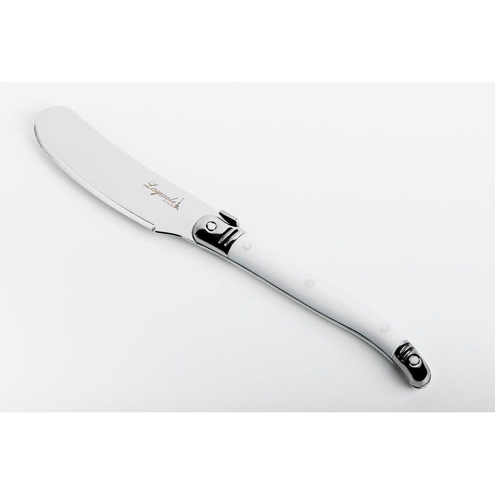 Conjunto De 4 Facas De Luxo Para Manteiga Em Bandeja De Madeira, Branco