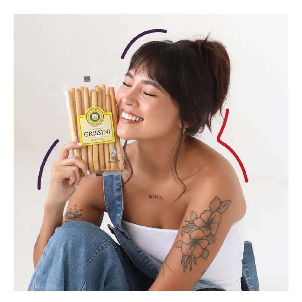 Grissini Florio Natural 120g Receita Italiana Sabor Alho