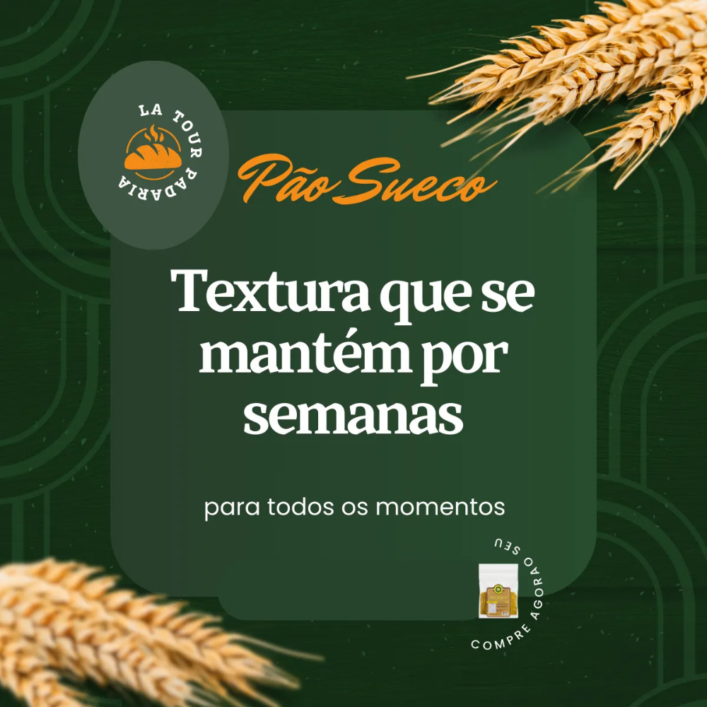Pão Sueco Orgânico Fibras Proteínas Crocante Leve Sabor Multigrãos