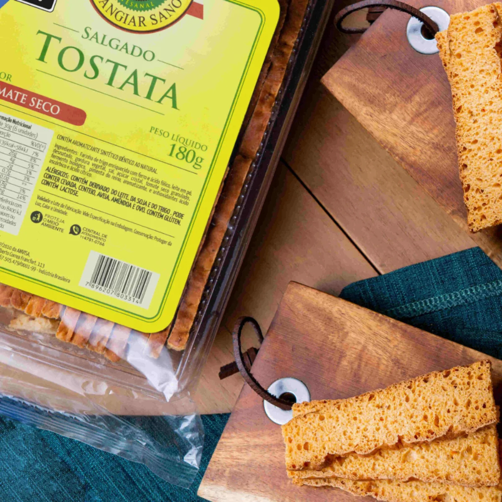 Tostata Florio 180g Artesanal Crocante Sabor Rosmarino