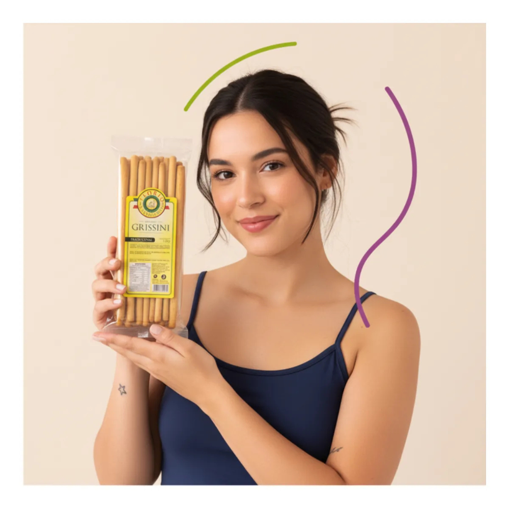 Grissini Florio Natural 120g Receita Italiana Sabor Pizza