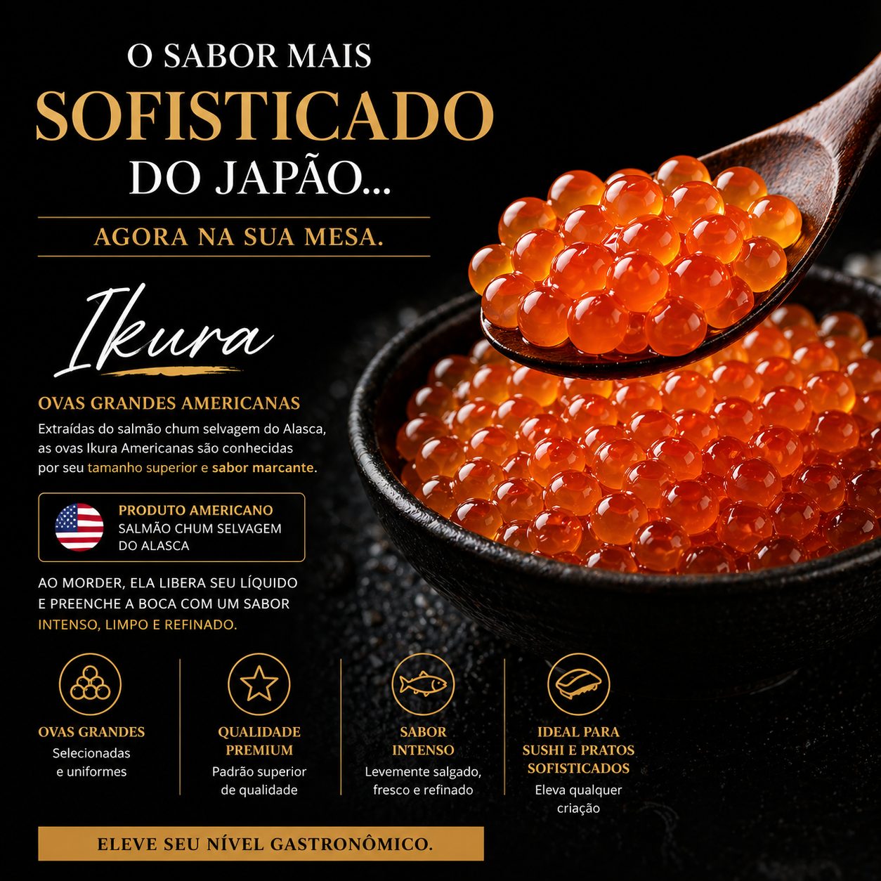 Ikura Chum #1 Azuma Foods Alaska EUA pote 500g