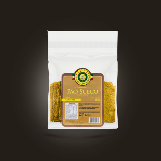 Pão Sueco Orgânico Fibras Proteínas Crocante Leve Sabor Gergelim