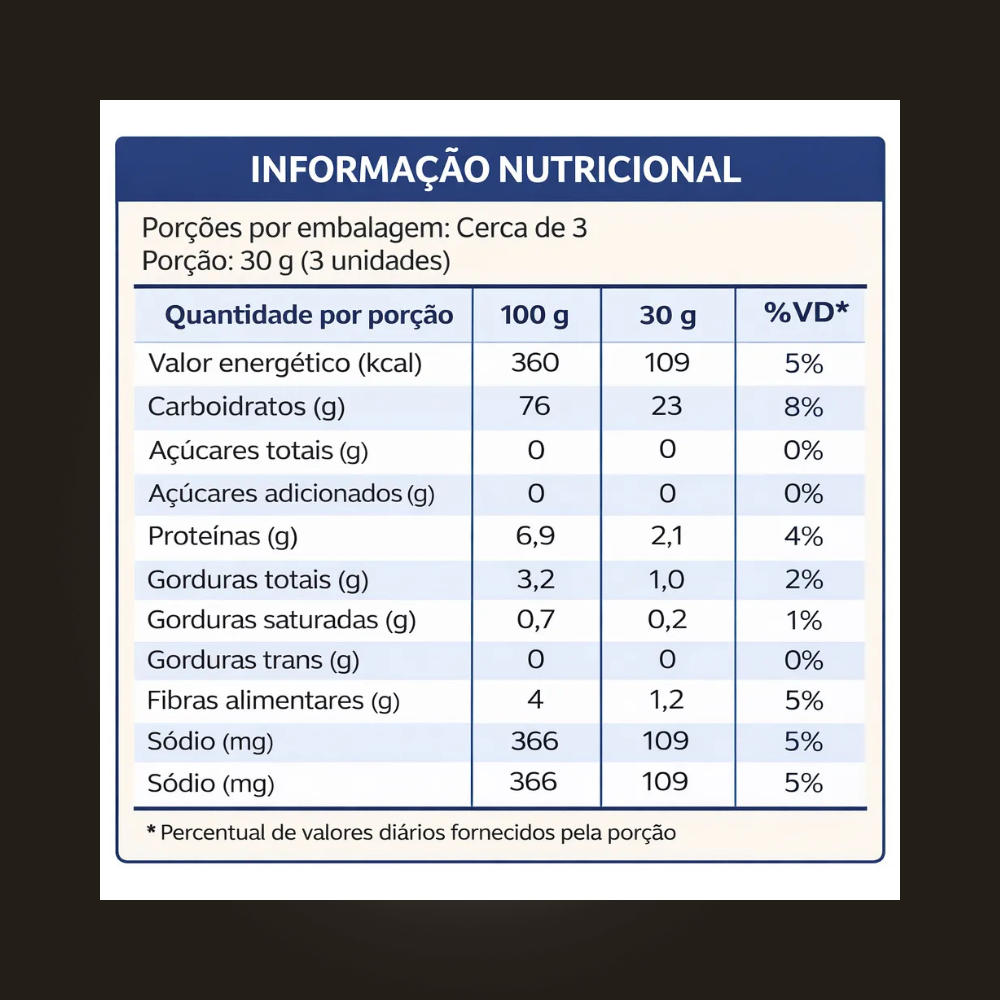 Bolacha De Arroz Organica Biscoito Integral (Sem Glúten) Sabor Linhaça