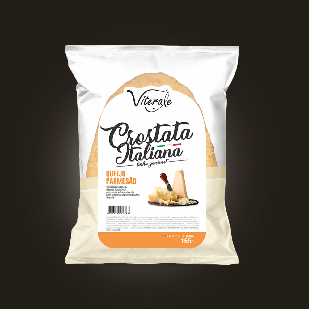 Crostata Italiana 165g Tradicional Artesanal Sabor Parmesão