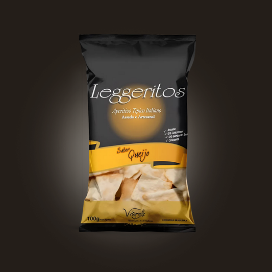 Leggeritos Snack Orgânico Salgadinho Natural Premium Sabor Queijo