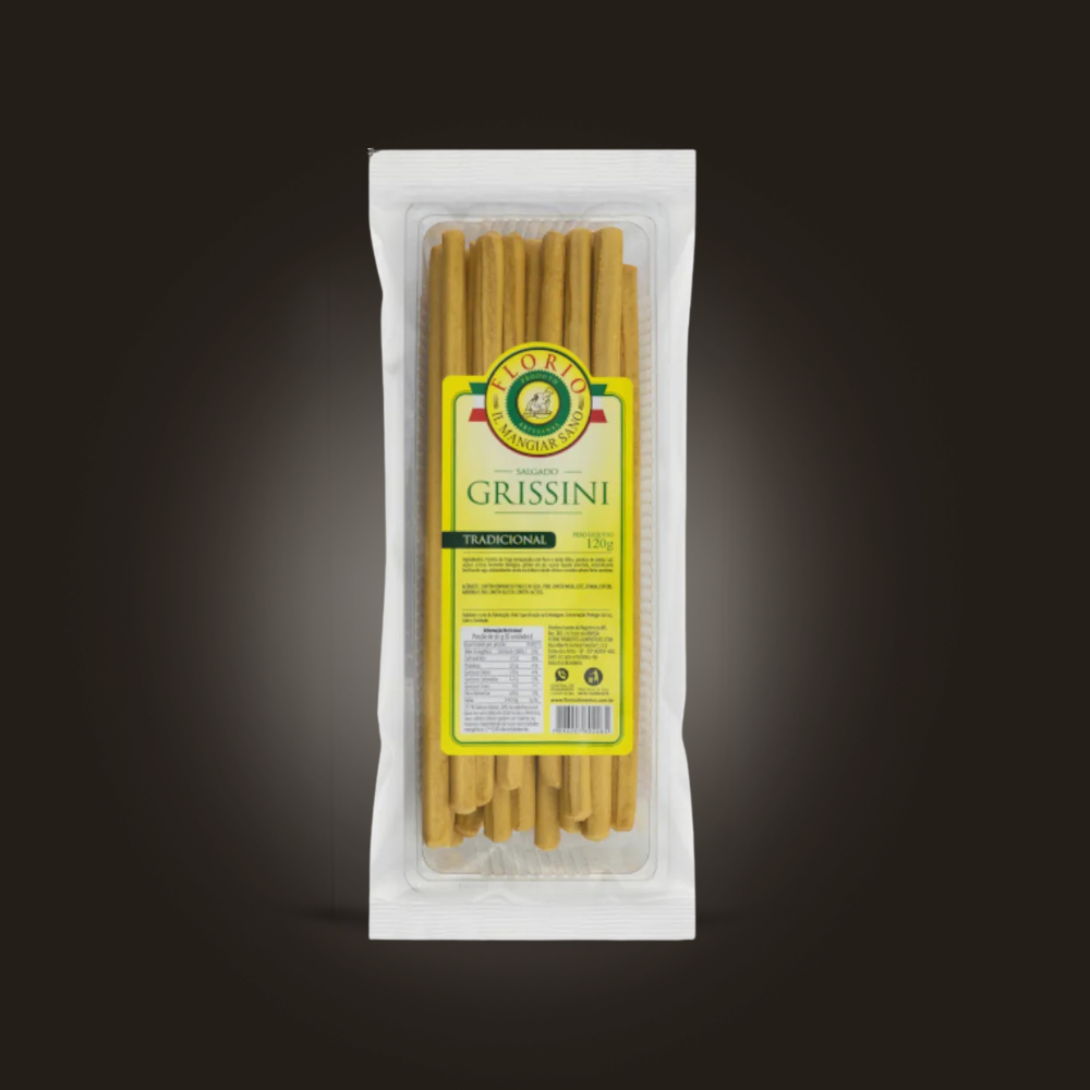 Grissini Florio 120g Receita Italiana Sabor Natural