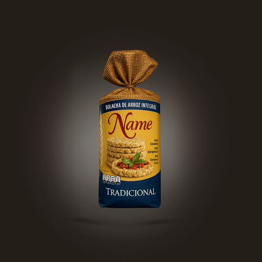 Bolacha De Arroz Organica Biscoito Integral (Sem Glúten)
